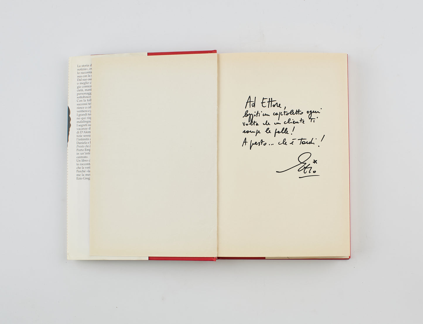 Ezio Greggio - Presto che è tardi! (autografato) - 1° Ed. Mondadori 1995 - umorismo
