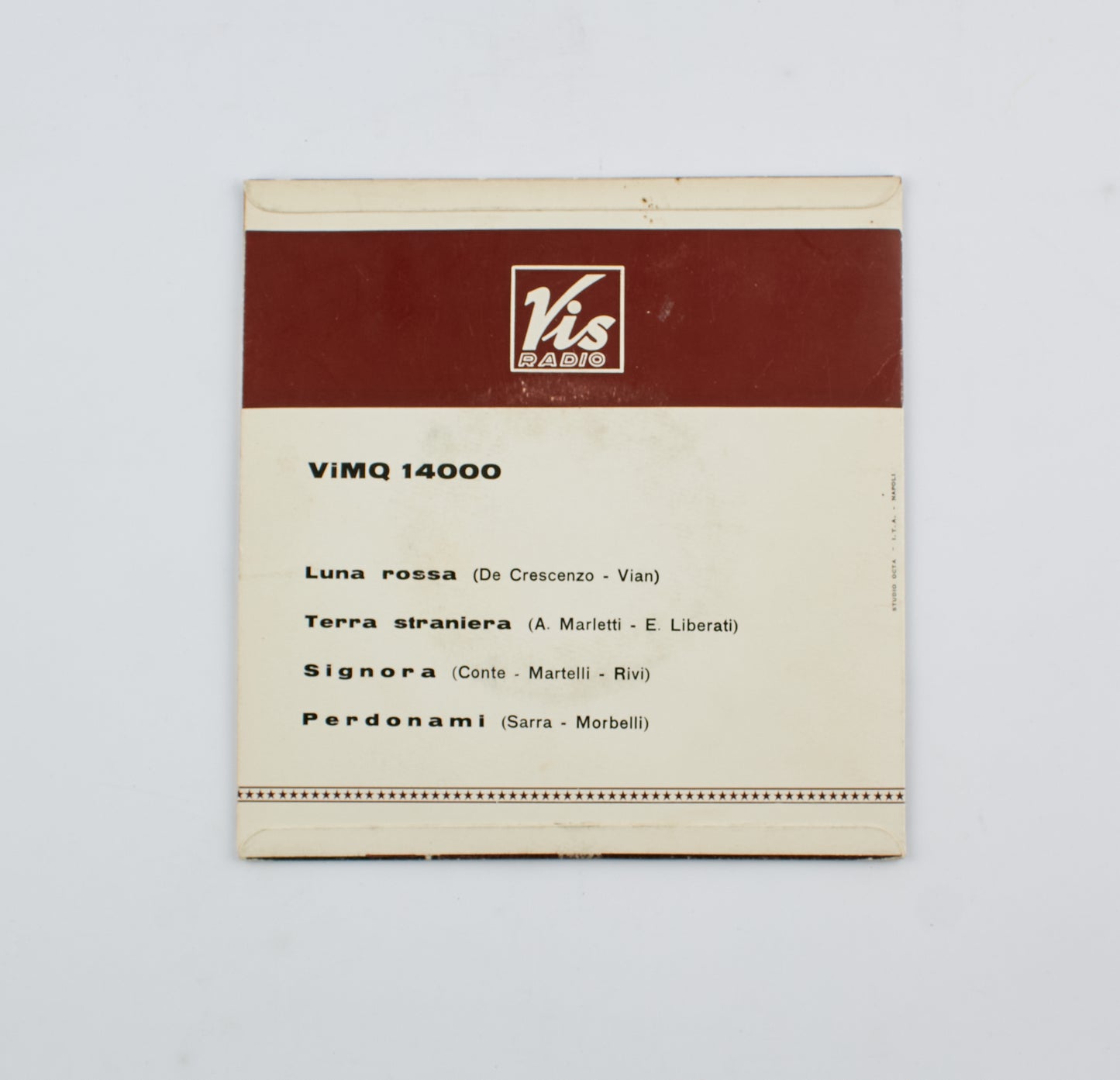 Claudio Villa - Luna rossa, Terra straniera, Signora, Perdonami - 1954 - 45 giri - Vis Radio - cantanti italiani
