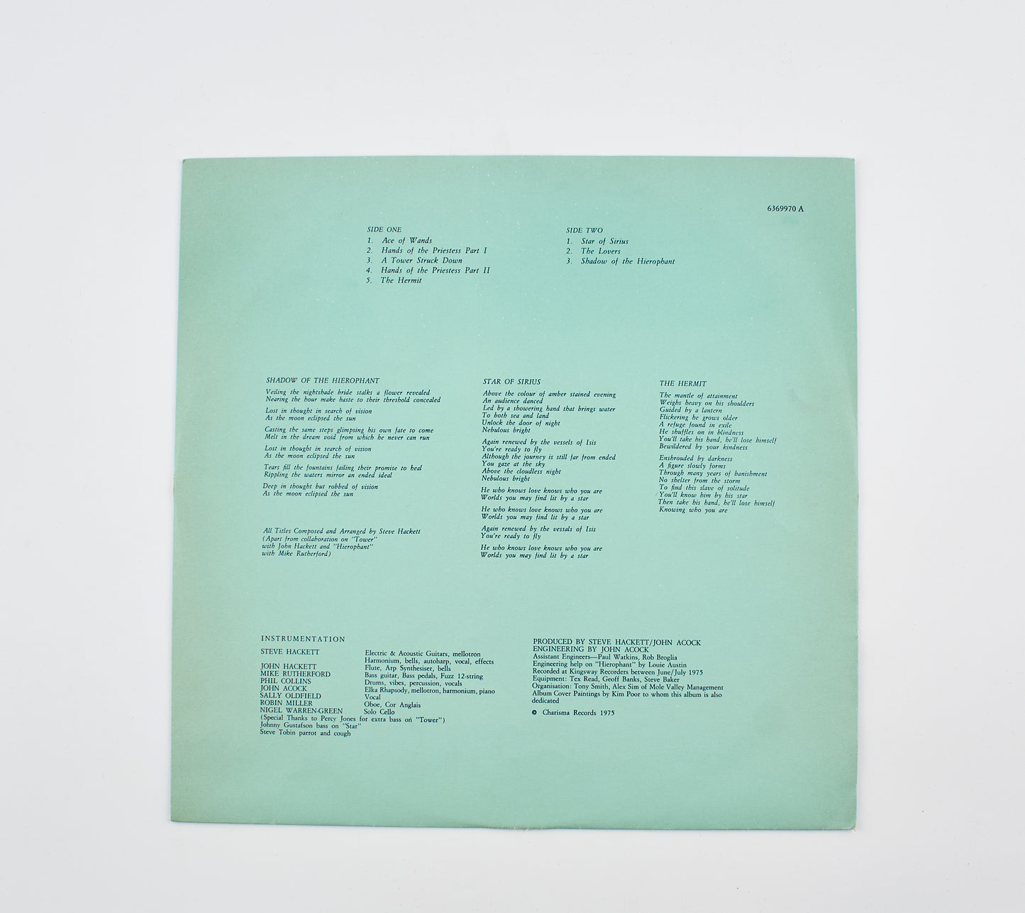 Steve Hackett - Voyage of the Acolyte - 33 giri - Charisma Records - 1975 - progressive