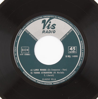 Claudio Villa - Luna rossa, Terra straniera, Signora, Perdonami - 1954 - 45 giri - Vis Radio - cantanti italiani
