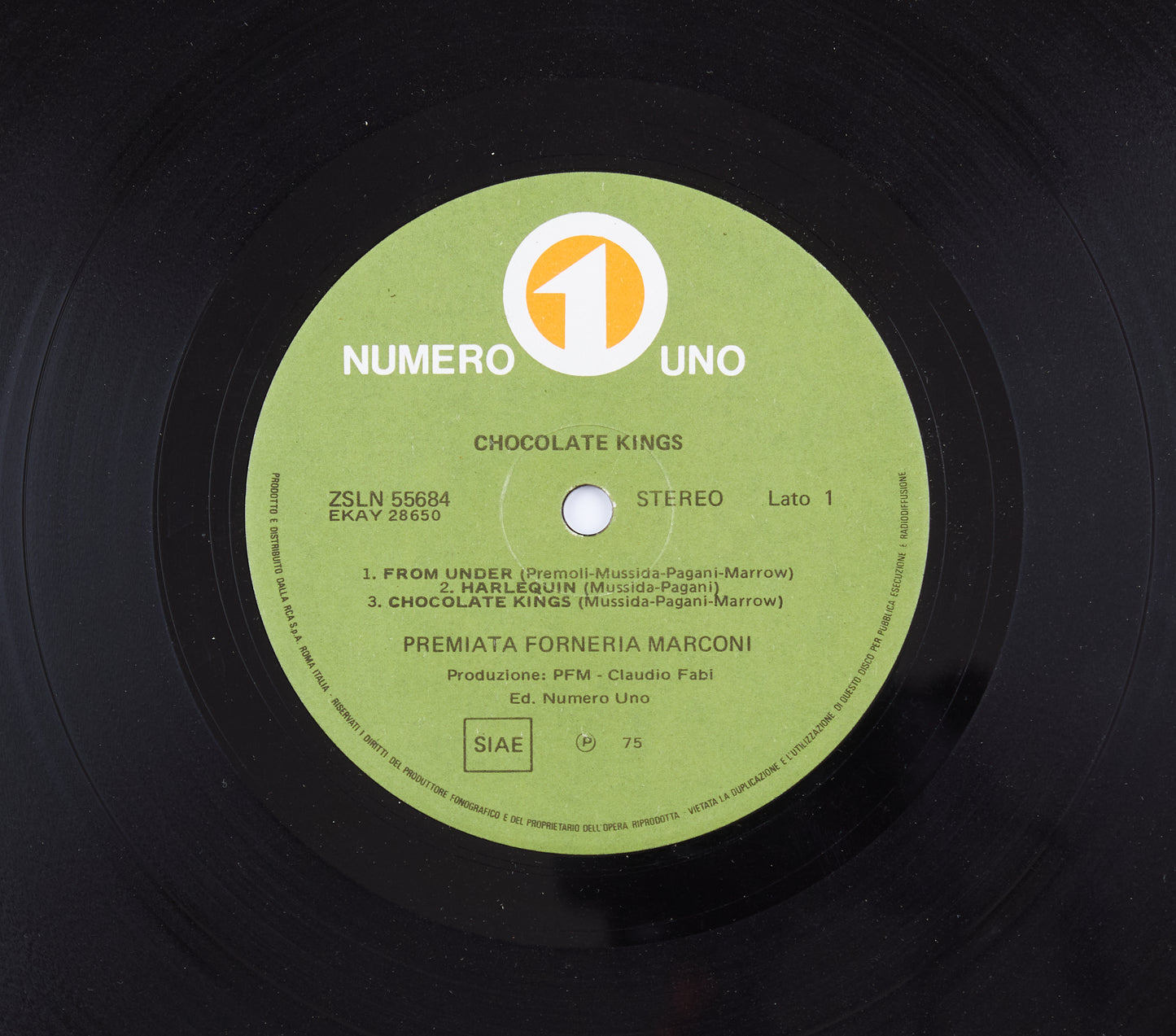 Premiata Forneria Marconi - Chocolate kings - 33 giri - Numero Uno - 1975 - progressive