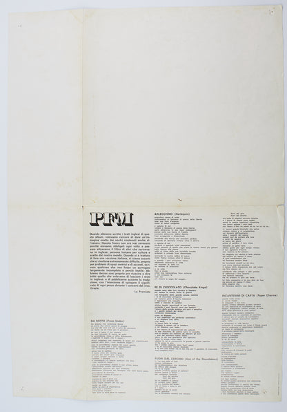 Premiata Forneria Marconi - Chocolate kings - 33 giri - Numero Uno - 1975 - progressive