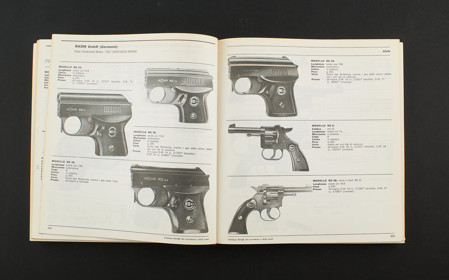 AA.VV. - Catalogo Bolaffi del cacciatore e delle armi - 1°Ed. Giulio Bolaffi 1965 - caccia