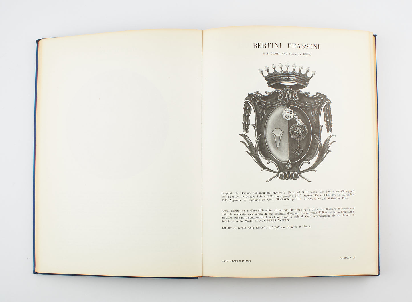 Adalberto Ricotti Bertagnoni - Stemmario Italiano - 1^ Ed. La Remondiniana 1970 - Araldica