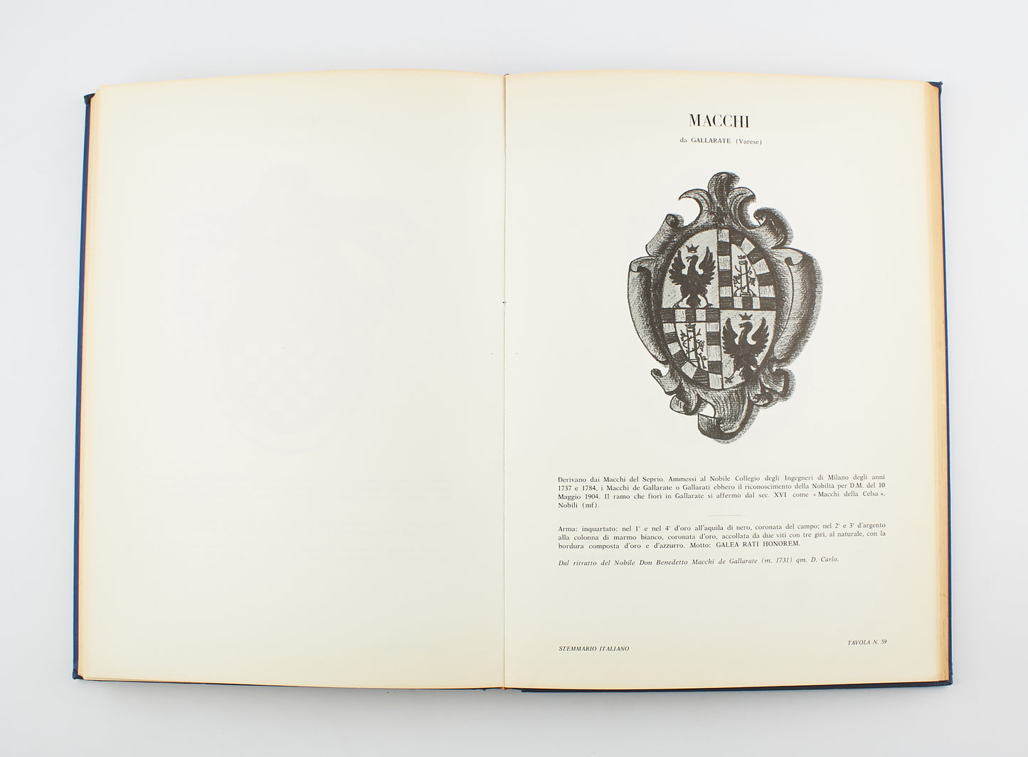 Adalberto Ricotti Bertagnoni - Stemmario Italiano - 1^ Ed. La Remondiniana 1970 - Araldica