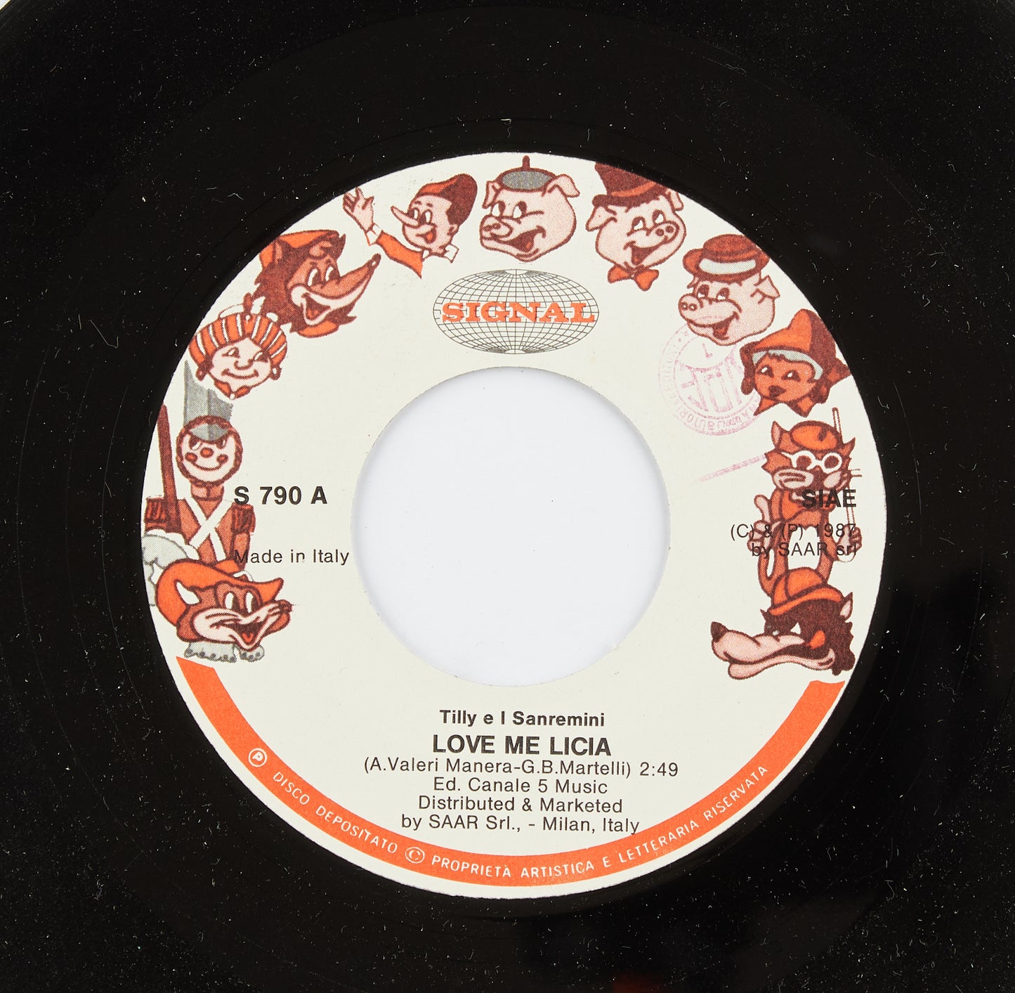 Tilly e i Sanremini - Love me Licia/Il mago di Oz - Signal - 1987 - 45 giri - sigle e colonne sonore