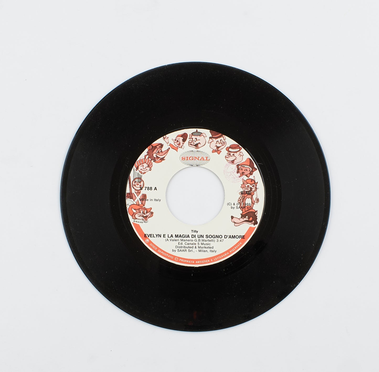 Tilly - Evelyn e la magia di un sogno d'amore - Signal - 1986 - 45 giri - sigle e colonne sonore