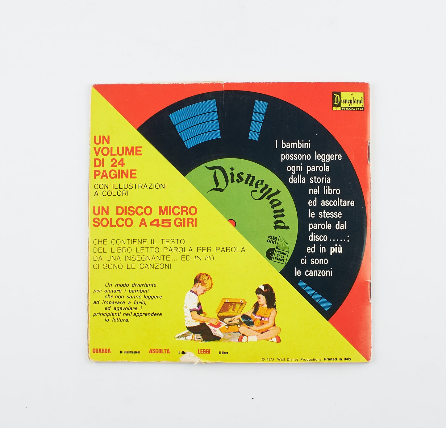 Walt Disney - La Spada nella roccia - Disneyland - 1973 - 45 giri - favole sonore per ragazzi