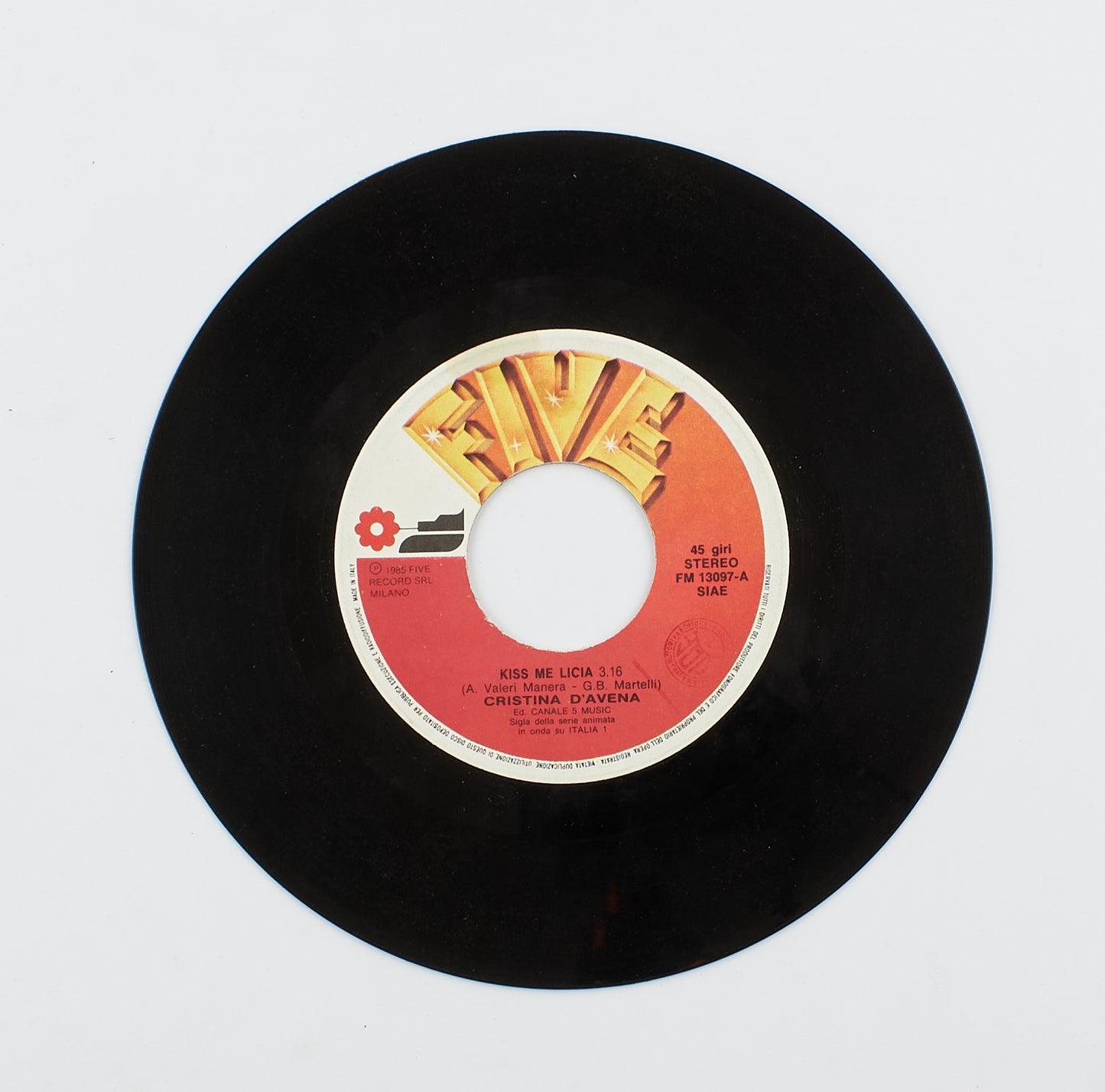 Cristina D'Avena - Kiss me Licia - Five Record - 1985 - 45 giri - sigle