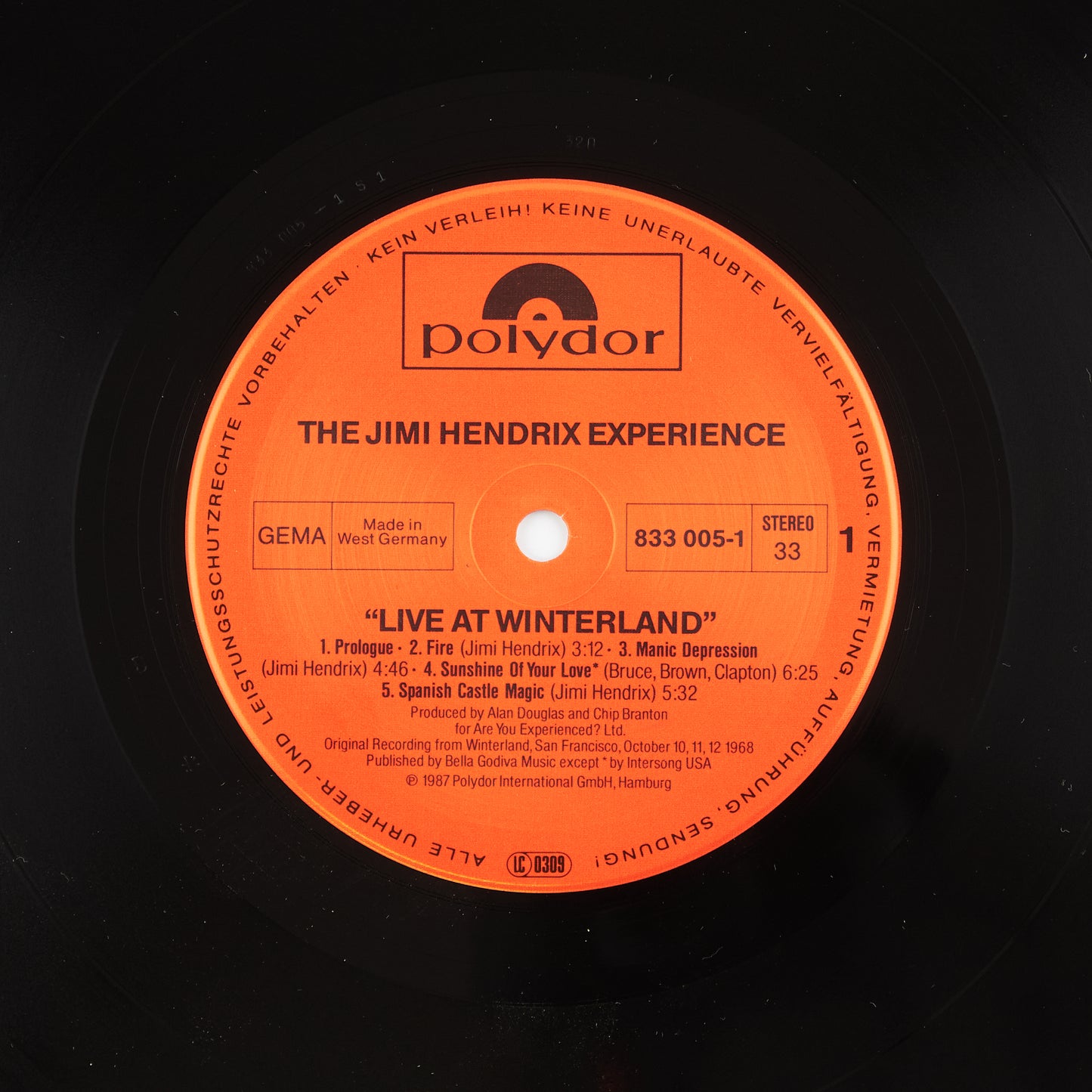 The Jimi Hendrix experience - Live at Winterland (2LP) - Polydor - 1987 - rock - 33 giri
