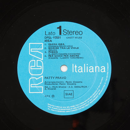 Patty Pravo - Pazza idea - RCA - 1973 - cantanti italiani - 33 giri