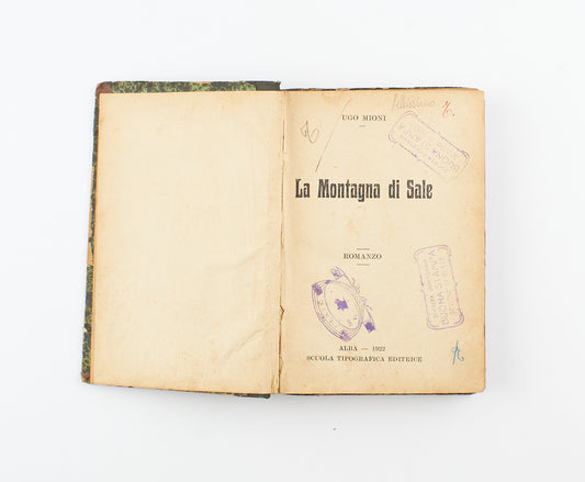 Ugo Mioni - La montagna di sale - 1^ Ed. Alba Scuola Tipografica Editrice 1922 - narrativa
