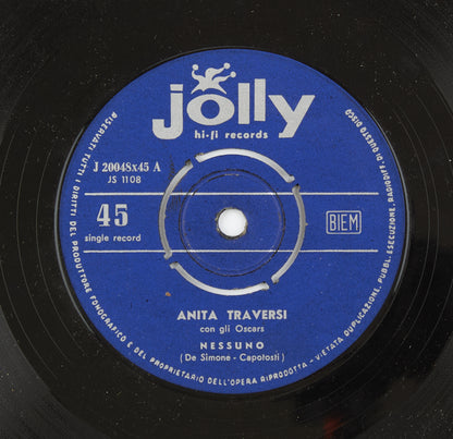 Anita Traversi - Nessuno/Tua - Jolly - 1959 - 45 giri - cantanti italiani