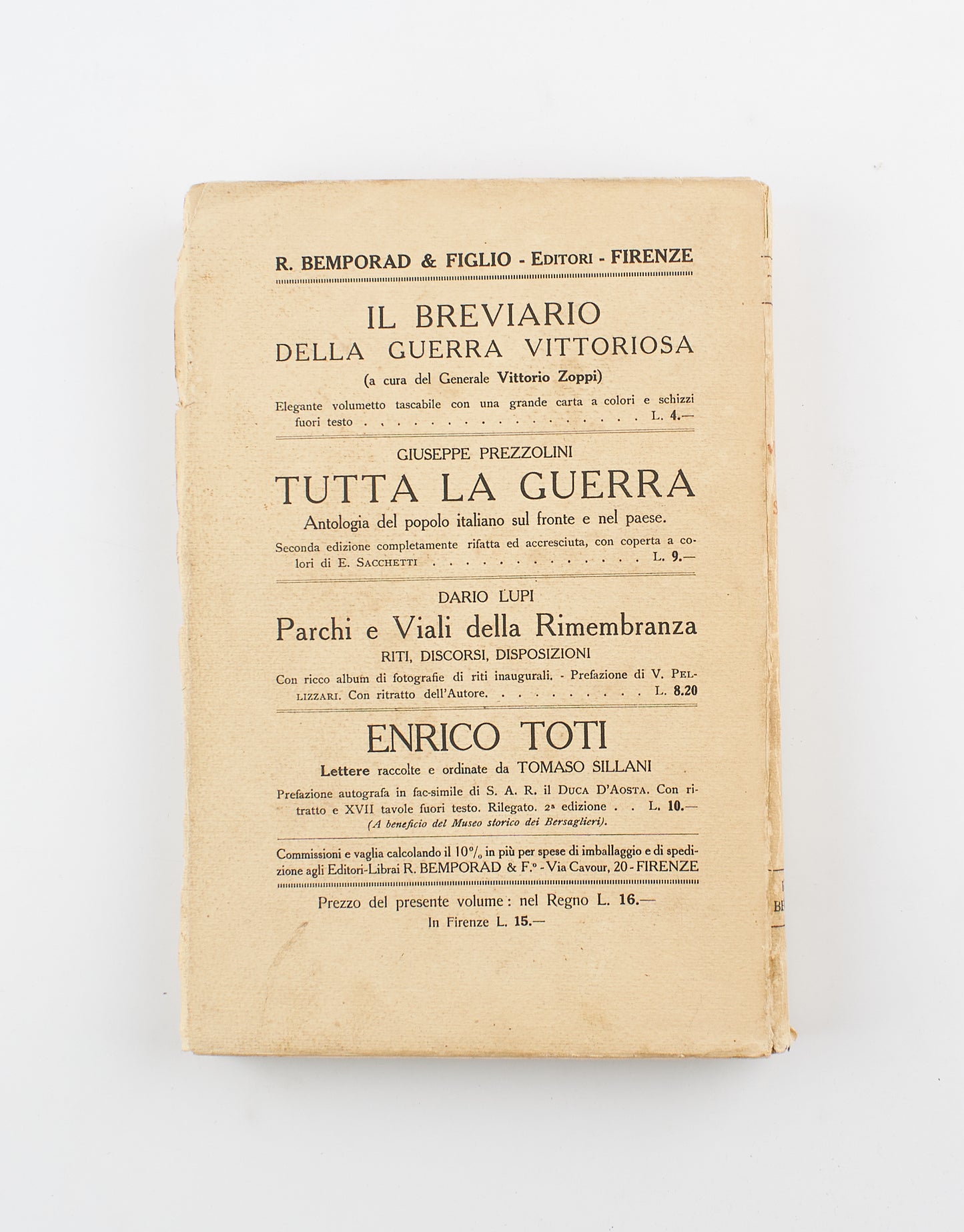 Tomaso Sillani - La vittoria dello spirito - 1^ Ed. R. Bemporad & F.° 1925 - politica