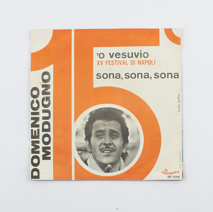 Domenico Modugno - 'O Vesuvio / Sona, sona, sona - Carosello - 1967 - 45 giri - cantautori italiani