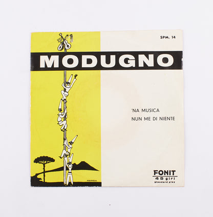 Domenico Modugno - 'Na musica / Nu me di niente - Fonit - 1961 - 45 giri - cantautori italiani