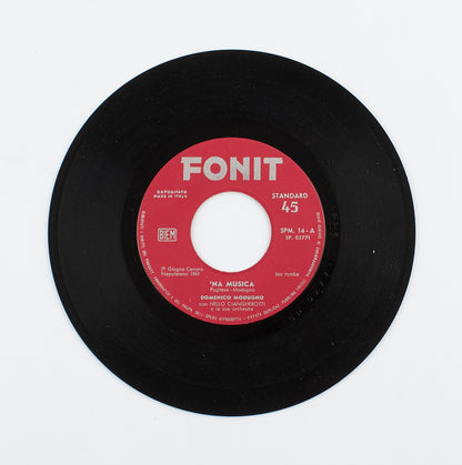 Domenico Modugno - 'Na musica / Nu me di niente - Fonit - 1961 - 45 giri - cantautori italiani