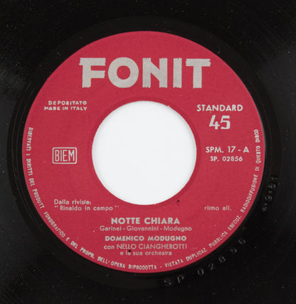 Domenico Modugno - Notte chiara / Orizzonti di gioia - Fonit - 1961 - 45 giri - cantautori italiani
