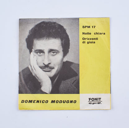 Domenico Modugno - Notte chiara / Orizzonti di gioia - Fonit - 1961 - 45 giri - cantautori italiani