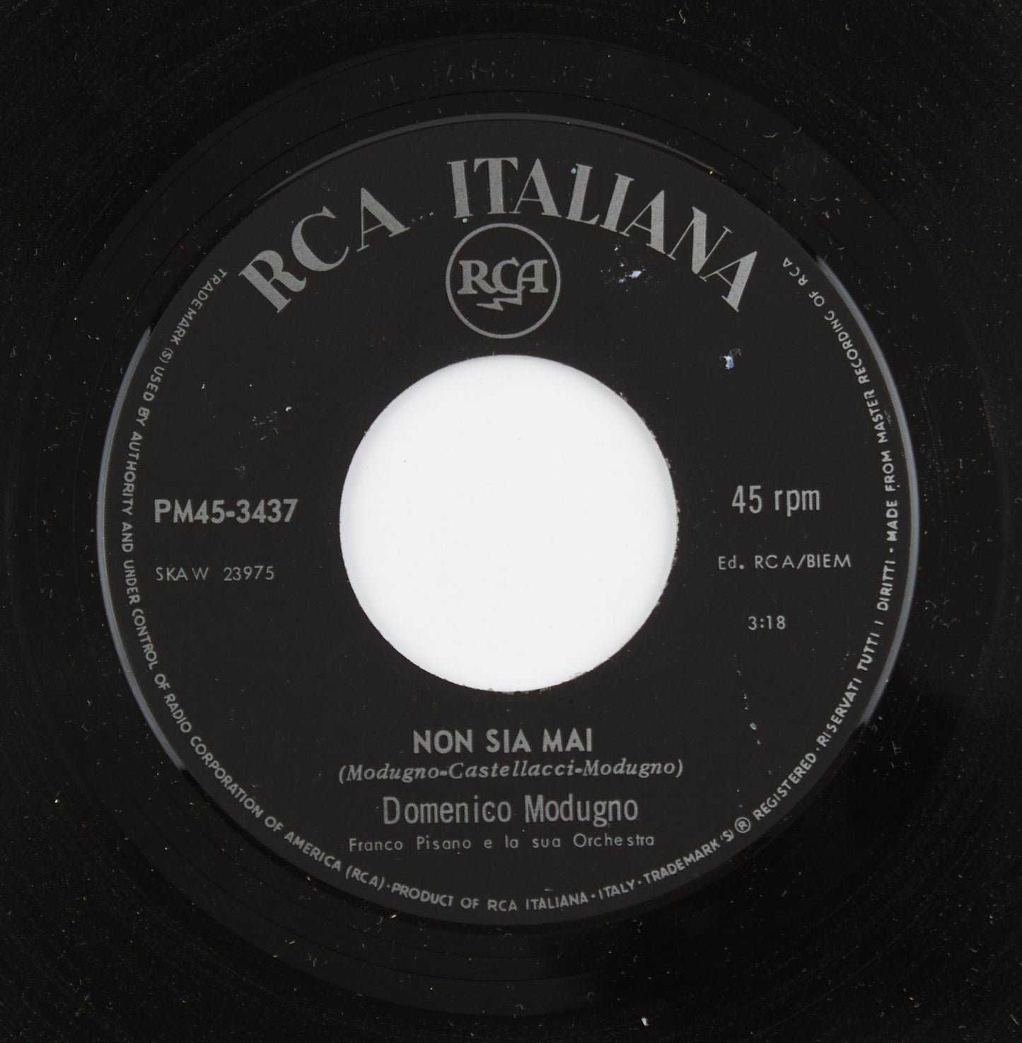Domenico Modugno - Meraviglioso / Non sia mai - Rca Italia - 1968 - 45 giri - cantautori italiani