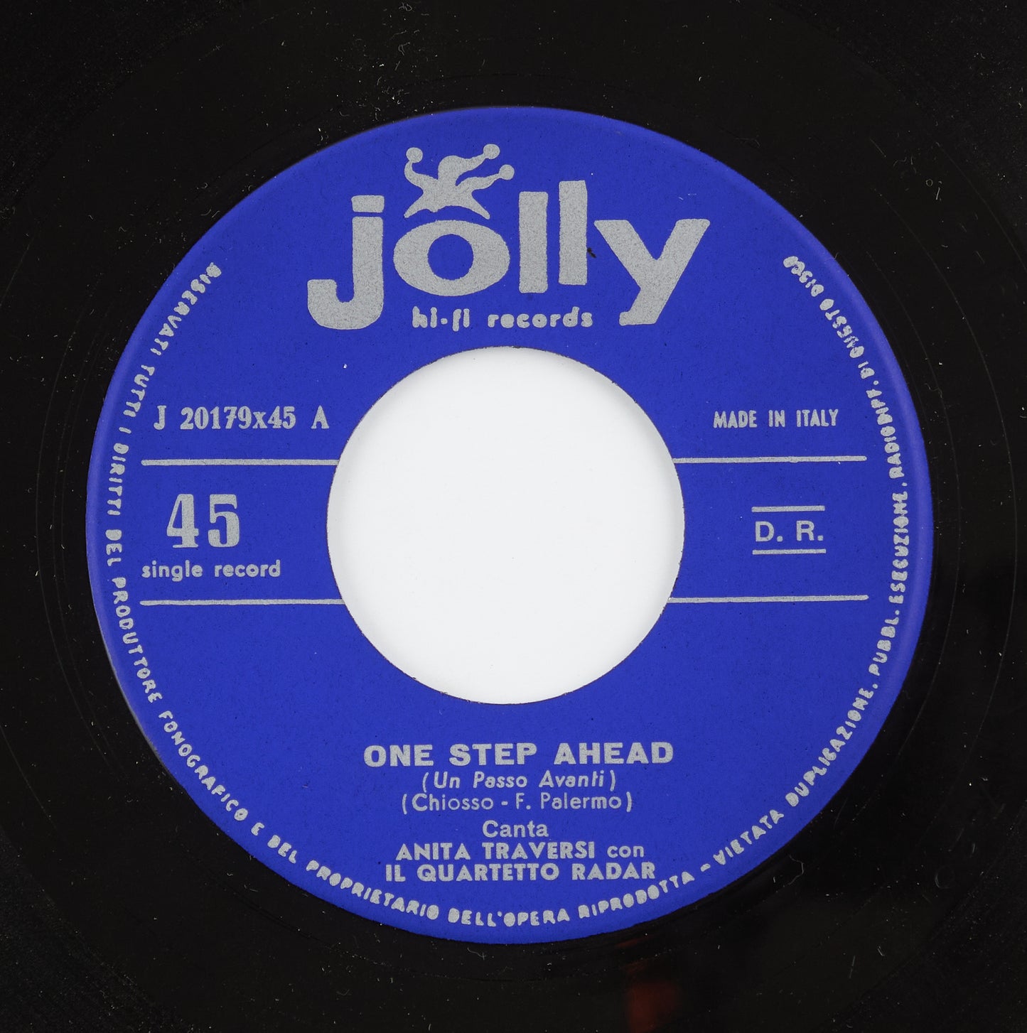 Anita Traversi - One step ahead - Jolly - 1962 - 45 giri - cantanti italiani