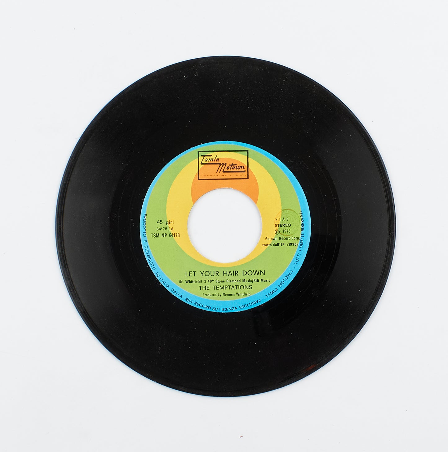 The Temptations - Let your hair down / Ain't no justice - Tamla Motown - 1973 - 45 giri - black music