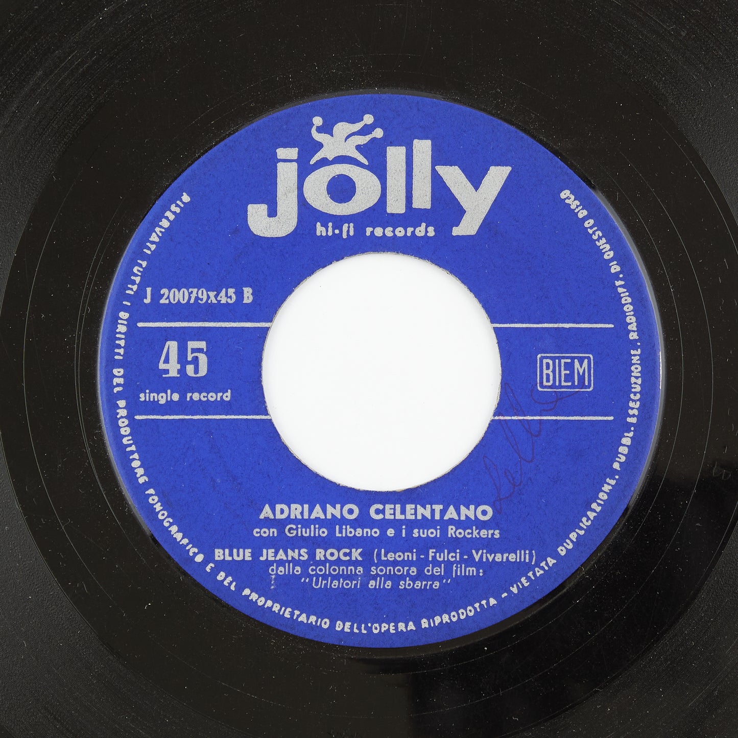 Adriano Celentano - Nikita rock / Blue Jeans rock - Jolly - 1960 - 45 giri - cantanti italiani