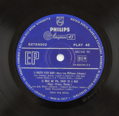 The Pia Beck trio - Get up them stairs - Philips - 1956 - 45 giri - jazz