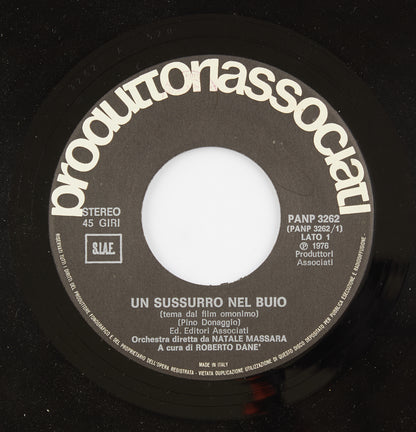 Pino Donaggio - Un sussurro nel buio / Tema d'amore - Produttori Associati - 1976 - 45 giri - colonne sonore