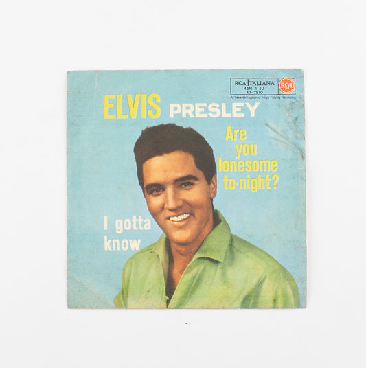 Elvis Presley - Are you lonesome to-night / I gotta know - Rca Italiana - 1960 - 45 giri - cantanti internazionali