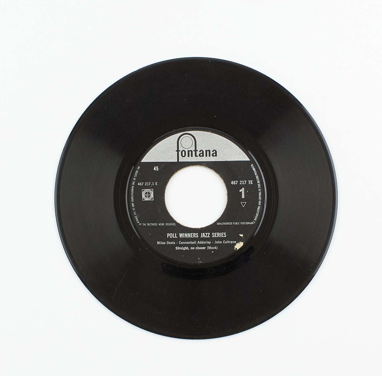 M.Davis, C.Adderly, J.Coltrane - Poll winners jazz series - Fontana - anni sessanta - 45 giri - jazz