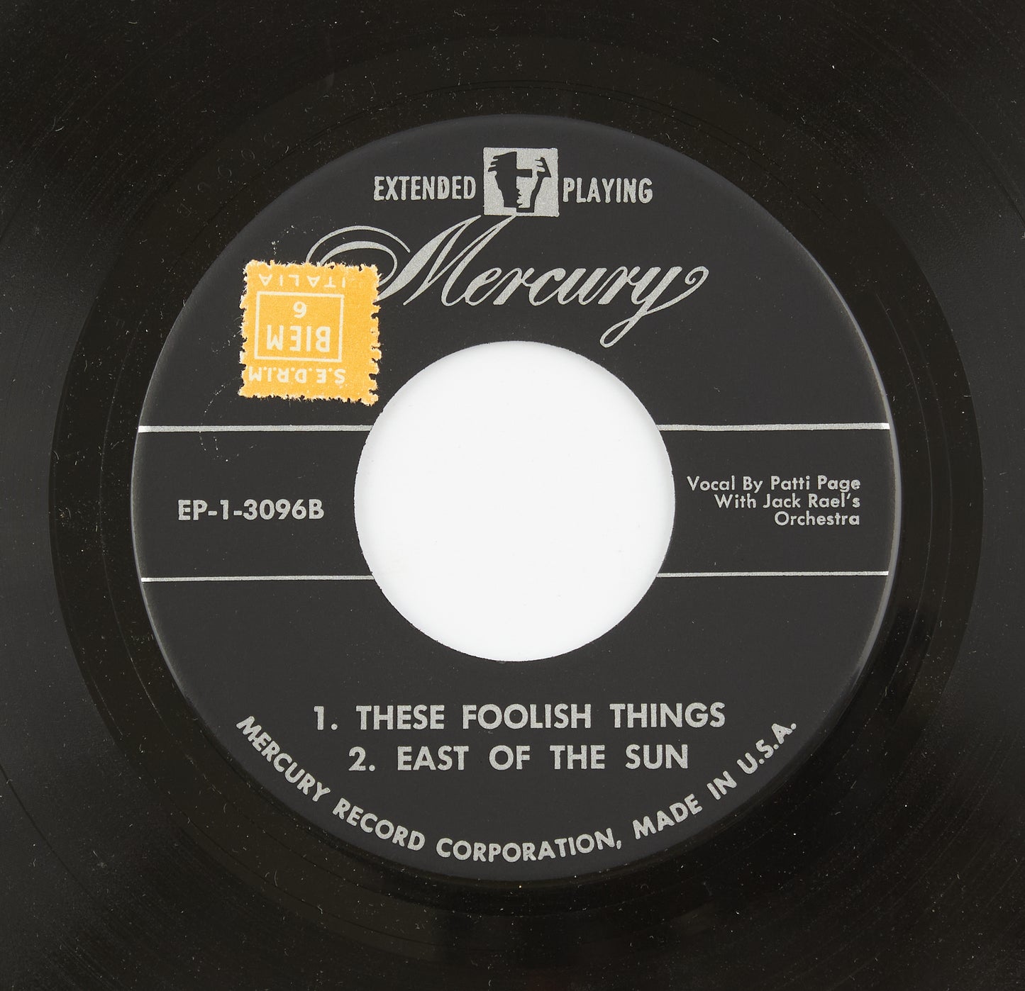 Patti Page - The hit songs of 1935 - Mercury records - 1955 - 45 giri - cantanti internazionali