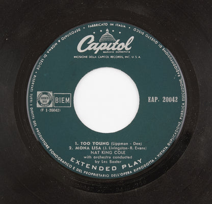 Nat King Cole - Too young / Mona Lisa - Capitol Records - 1960 - 45 giri - cantanti internazionali