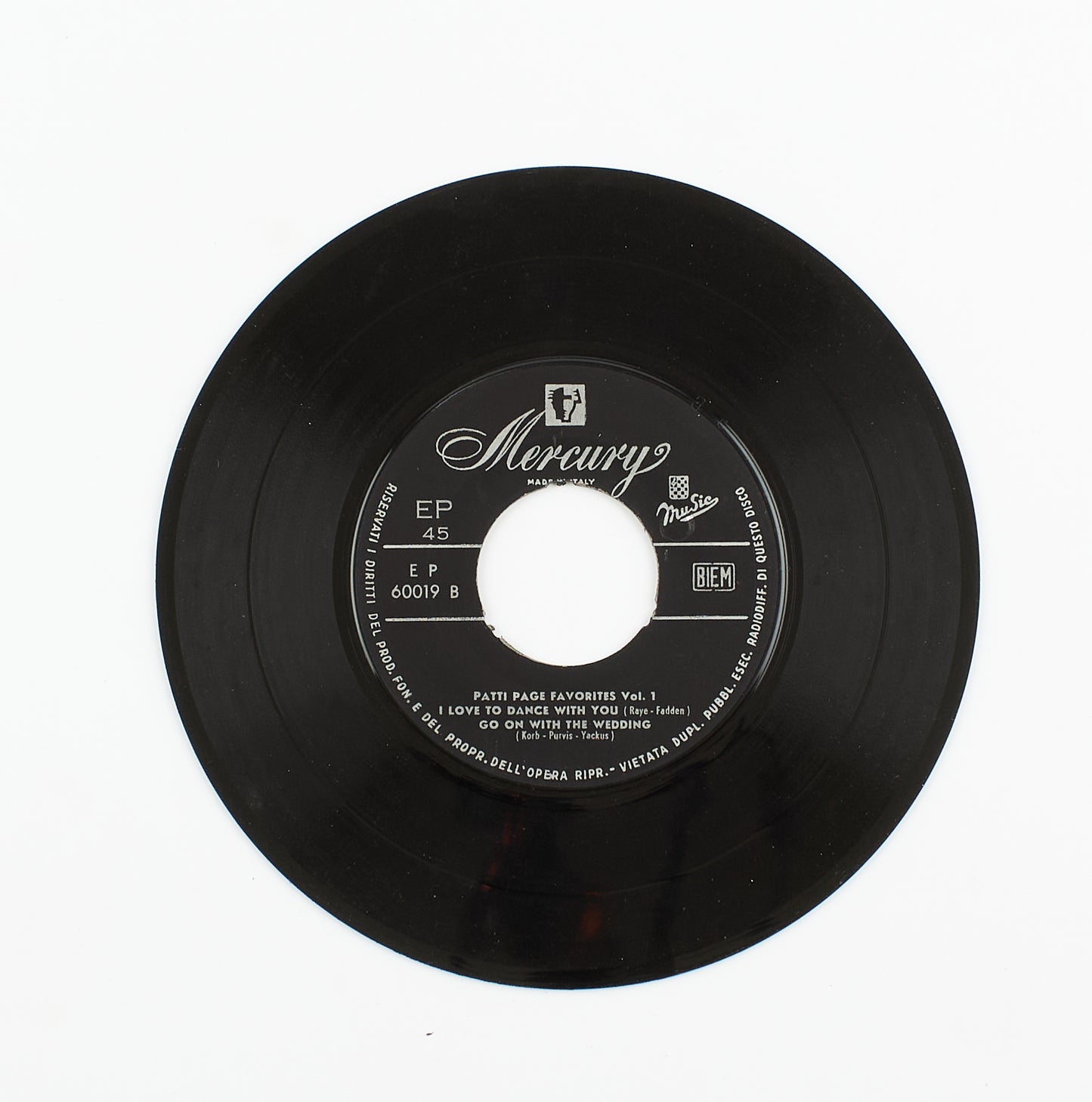 Patti Page - Let me go lever / Croce di oro - Mercury records - 1956 - 45 giri - cantanti internazionali