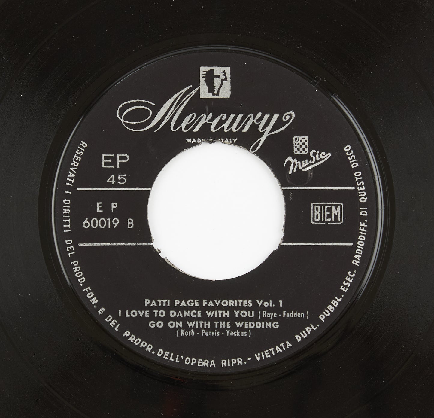 Patti Page - Let me go lever / Croce di oro - Mercury records - 1956 - 45 giri - cantanti internazionali