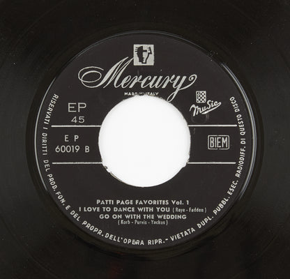 Patti Page - Let me go lever / Croce di oro - Mercury records - 1956 - 45 giri - cantanti internazionali