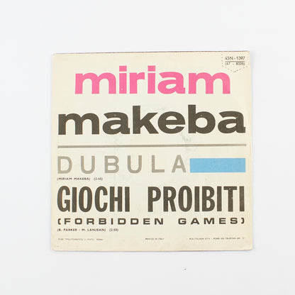 Miriam Makeba - Dubula / Giochi proibiti - Rca Victor - 1964 - 45 giri - black music