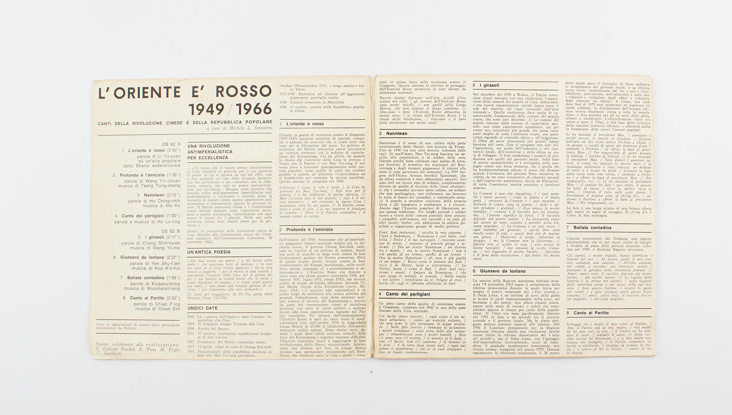 AA. VV. - L'Oriente è rosso - I dischi del Sole - anni sessanta - 45 giri - pop