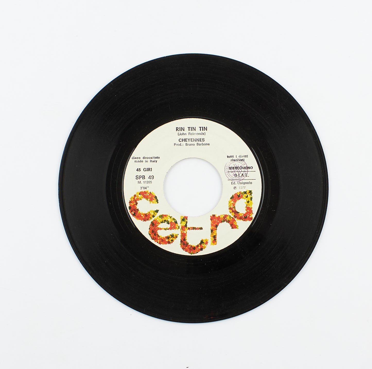 Rin Tin Tin - Cheyennes - Cetra - 1977 - 45 giri - colonne sonore