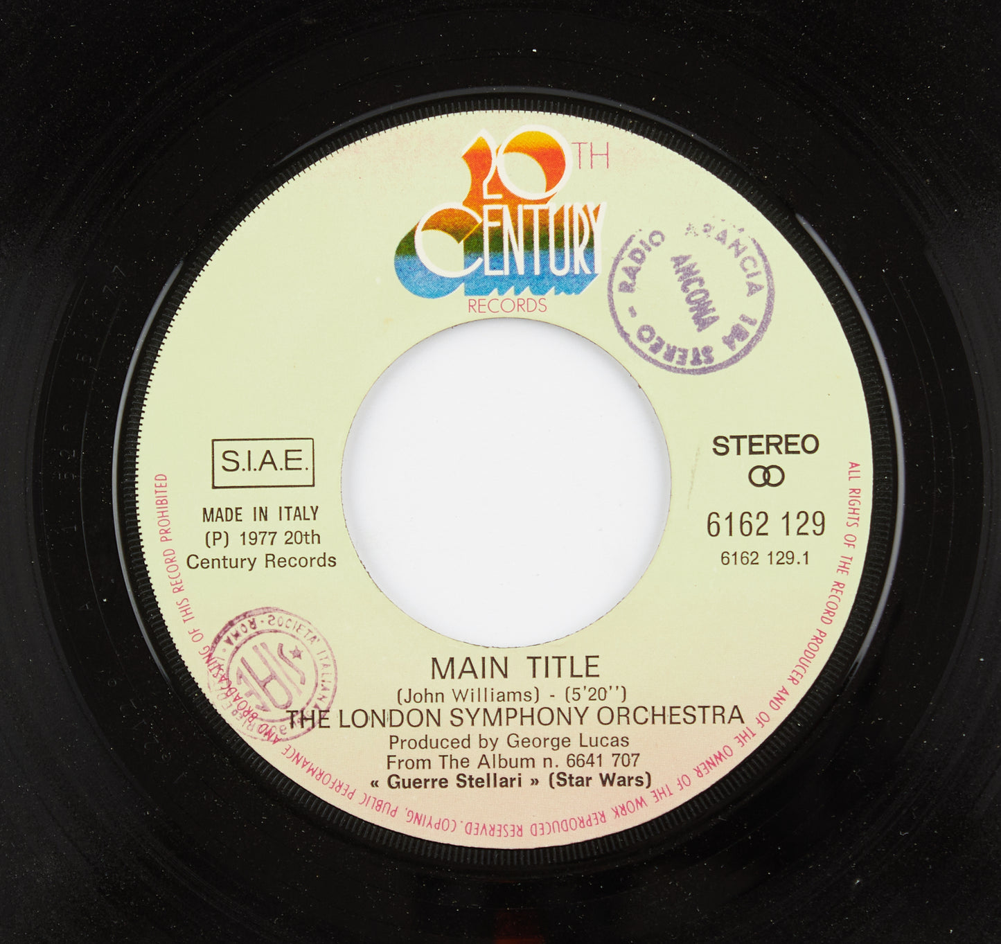 The London Symphony Orchestra - Main title / Cantina Band - 20th Century Records - 1977 - 45 giri - colonne sonore