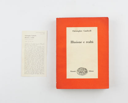Christopher Caudwell - Illusione e realtà - 1^ Ed. Einaudi 1950 - poesia