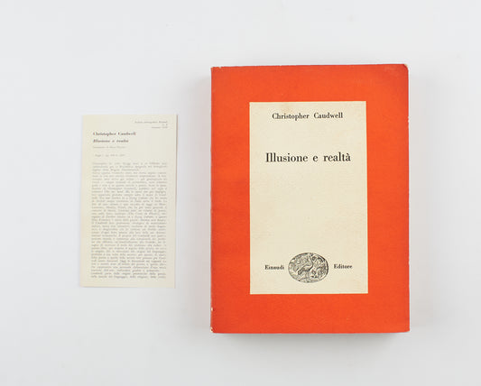 Christopher Caudwell - Illusione e realtà - 1^ Ed. Einaudi 1950 - poesia
