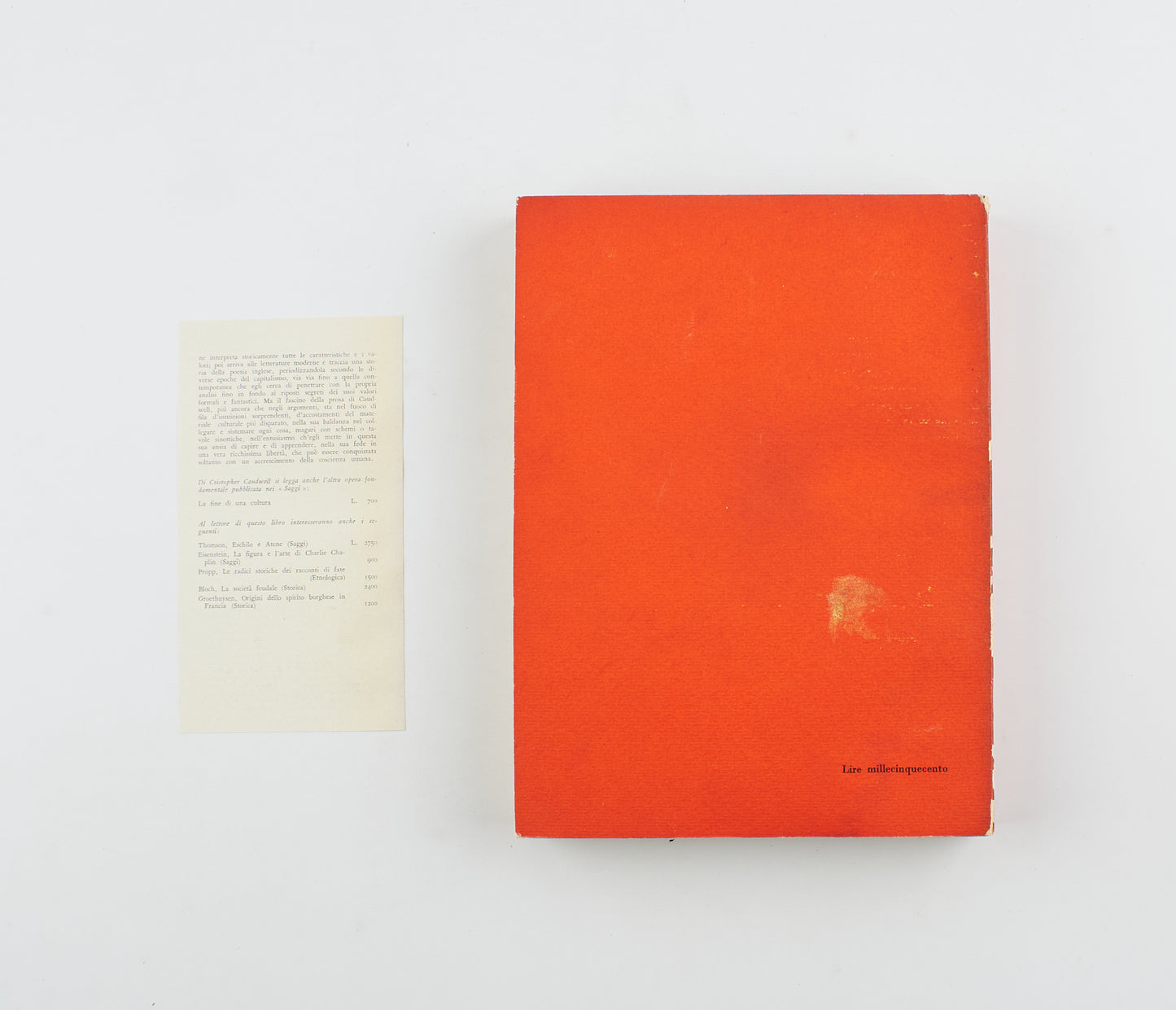 Christopher Caudwell - Illusione e realtà - 1^ Ed. Einaudi 1950 - poesia