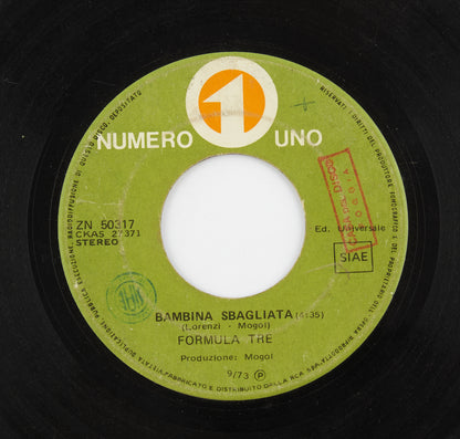 Formula 3 - Rapsodia di Radius / Bambina sbagliata - Numero uno - 1973 - 45 giri - pop prog
