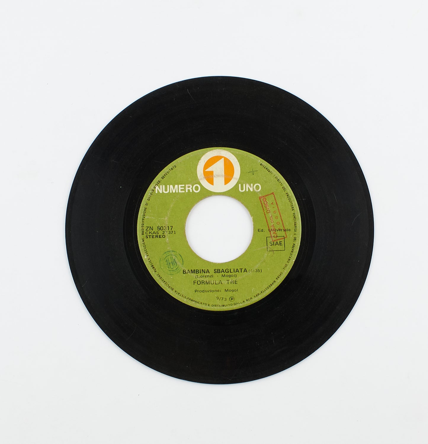 Formula 3 - Rapsodia di Radius / Bambina sbagliata - Numero uno - 1973 - 45 giri - pop prog