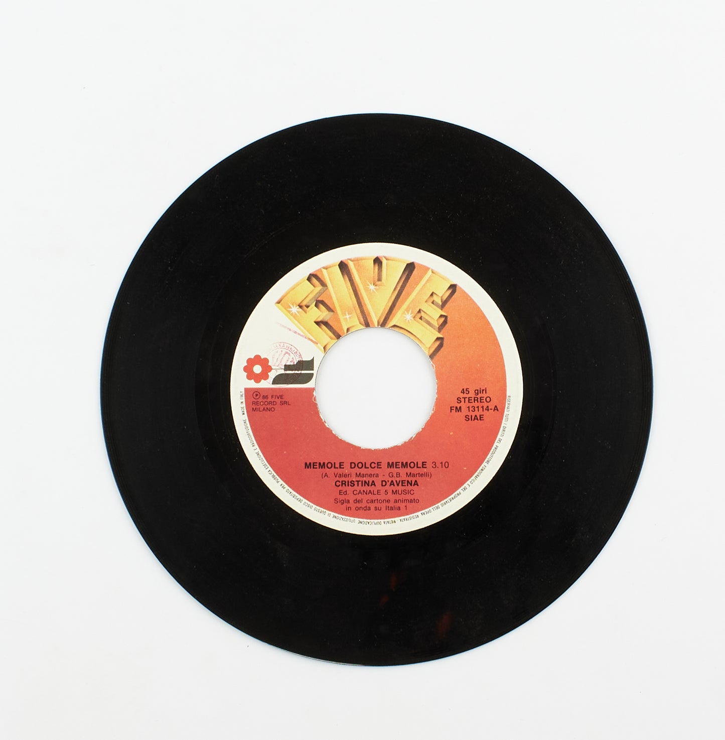 Cristina D'Avena - Memole dolce Memole - Five record - 1986 - 45 giri - colonne sonore
