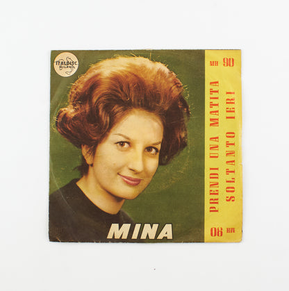 Mina - Prendi una matita / Soltanto ieri - Italdisc - 1961 - 45 giri - cantanti italiani