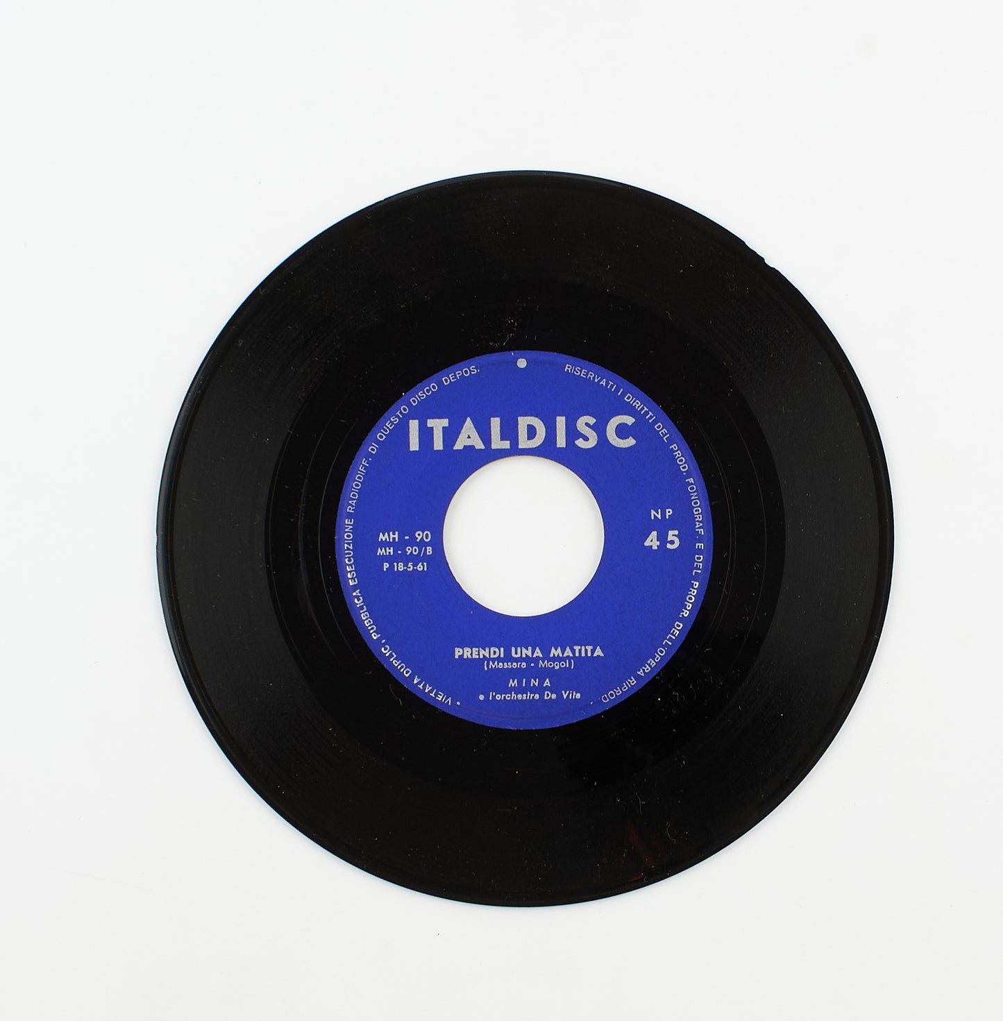 Mina - Prendi una matita / Soltanto ieri - Italdisc - 1961 - 45 giri - cantanti italiani