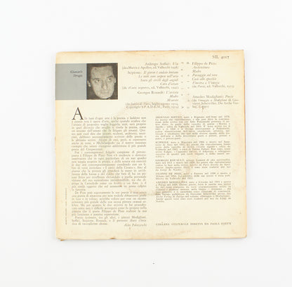 Giancarlo Sbraglia - Pittori - poeti - Istituto Internazionale del disco - 1960 - 45 giri - recitazione