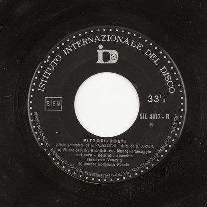 Giancarlo Sbraglia - Pittori - poeti - Istituto Internazionale del disco - 1960 - 45 giri - recitazione